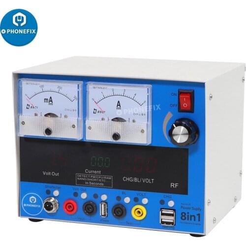 PHONEFIX 8 in 1 Adjustable Regulated Laboratory DC Power Supply High Precision Charging Current Meter Pulse Voltage Test Repair