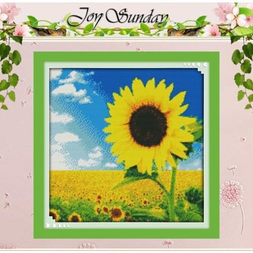 Sunflower (5) Patterns Counted Cross Stitch 11CT 14CT Cross Stitch Set Wholesale Flower Cross-stitch Kit Embroidery Needlework