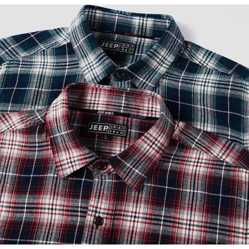 Spring Autumn Shirt Men Korean Clothes Casual Fashion Pure Cotton Plaid Shirt Long Sleeves Single Breasted Camisa Hombre M-4XL
