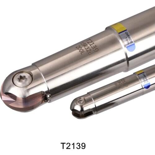 T2139 C20 ball head finishing milling cutter shank semi-circular blade spherical cutter shank curved surface machining ball