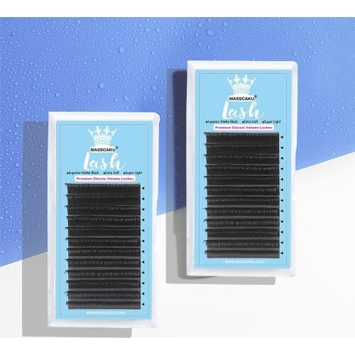 High quality 100% real mink eyelashes Faux cils Super Soft black Natural Individual Eyelash Lash Extension for Professionals