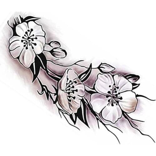 Women Tattoo Sticker Waterproof Temporary Tattoo Plum Blossom Body Art Stickers Party Bride Decal