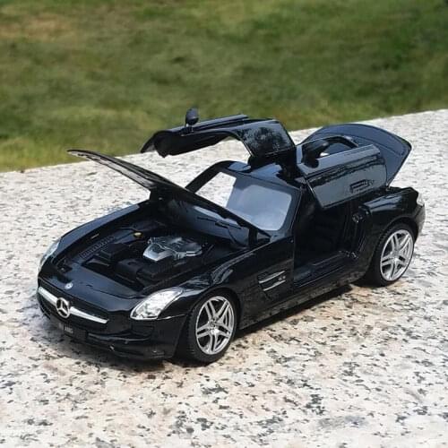 1:24 Benzs-SLS Convertible Alloy Sports Car Model Diecast Metal Toy Vehicles Car Model Collection High Simulation Kids Toy Gift