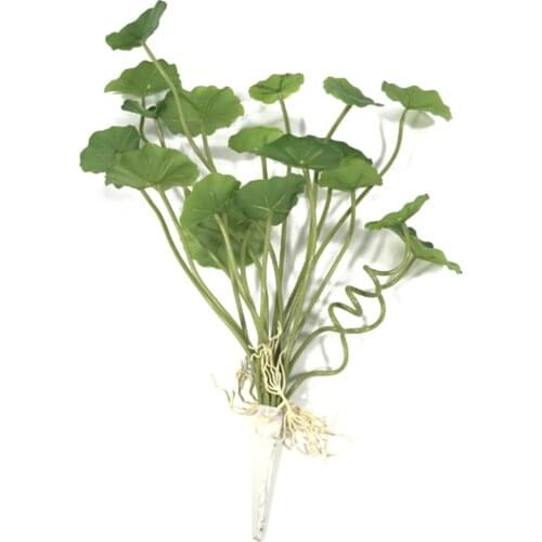 18 Heads Simulated Copper Coin Grass Artificial Flower Bouquet Desktop Decoration Hydroponic Plant Bonsai Home Office Decor