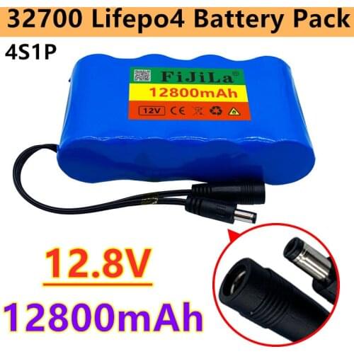 32700 Lifepo4 Battery Pack 4S1P 12.8V 12.8Ah with 4S 40A Balanced BMS for Electric Boat and Uninterrupted Power Supply 12V