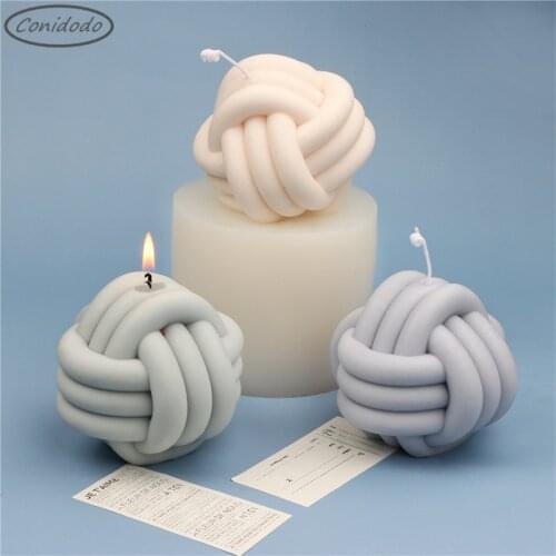 Knot Woolen Ball Epoxy Resin 3D Mold Silicone Candle Mold Nordic Style Chocolate Cake Decor DIY Home-Made Aroma Soap Crafts