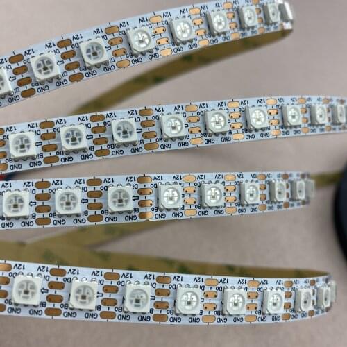 96leds/m SK6813HV-09-6P DC12V addressable full color RGB 5050 LED strip;4m;non-waterproof;IP20,WHITE PCB