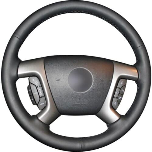 Black Artificial Leather Car Steering Wheel Cover for Chevrolet Captiva 2007-2014 Silverado GMC Sierra 2007-2013 Daewoo Winstorm