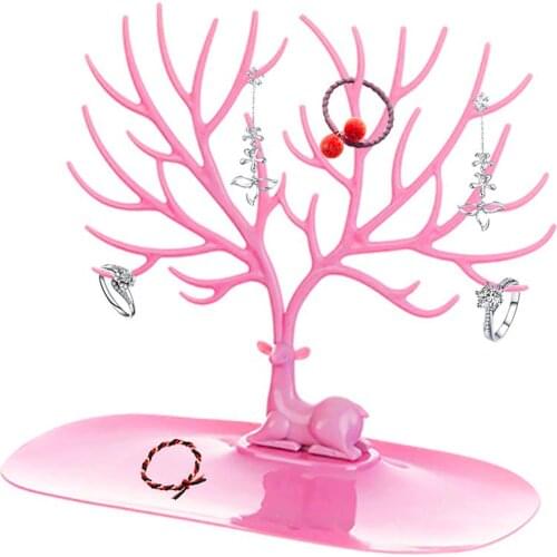 Elegant Woman Jewelry Display Deer Tree Jewelry Storage For Necklace/Earrings/Rings/Bracelet/Anklet Organizer Jewelry Show Rack