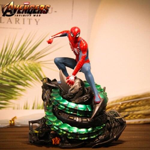 Marvel Figure Spider Man Ps4 Game Doll Statue Scene Spiderman Collectors Edition Pvc Collectible Model kidsToy Decoration Gift