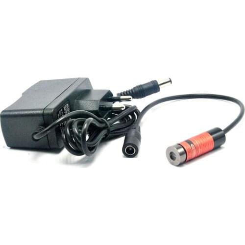 Focusable 5mw 650nm Red Laser Diode Dot/Line LED Module 13x42mm w/ 5V Adapter