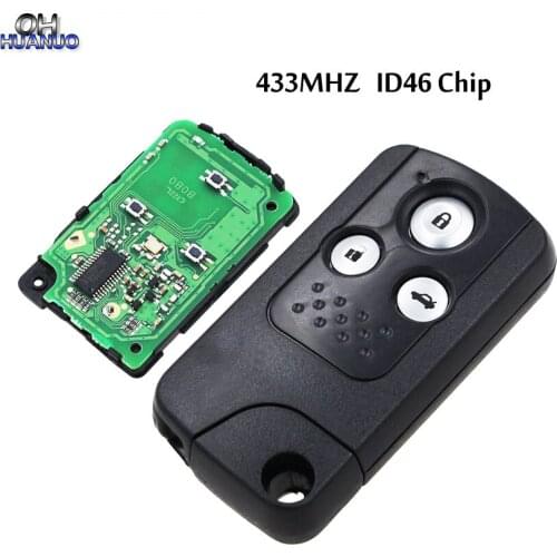 Intelligent Card Remote Key 3 Button 433MHZ With ID46 Chip For Honda New Civic
