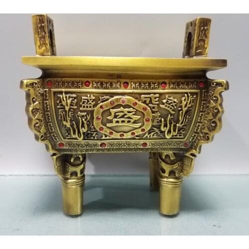 China brass seiko seiko four Fong Incense burner crafts statue
