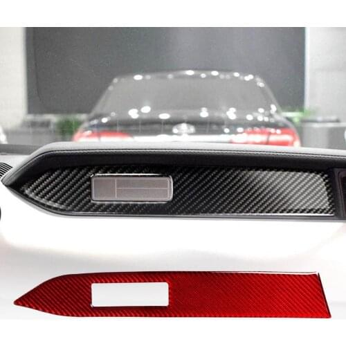 50% Hot Sales Dash Board Sticker Reusable 3D Carbon Fiber Car Panel Mouldings Cover for Mustang 2015-2019