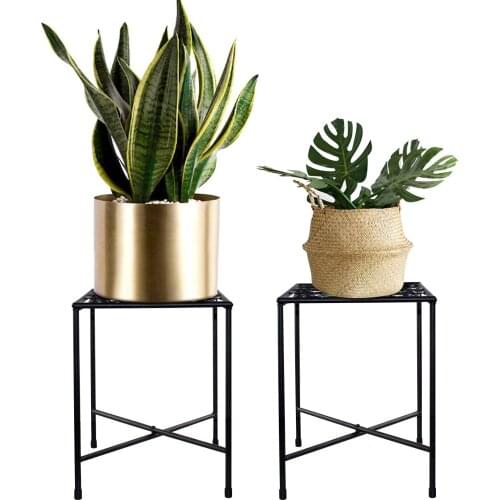 Retro Plant Stand Multi-layer Fashionable Retro Art Space-saving Iron Flower Pot Holder Decorative For Home Garden