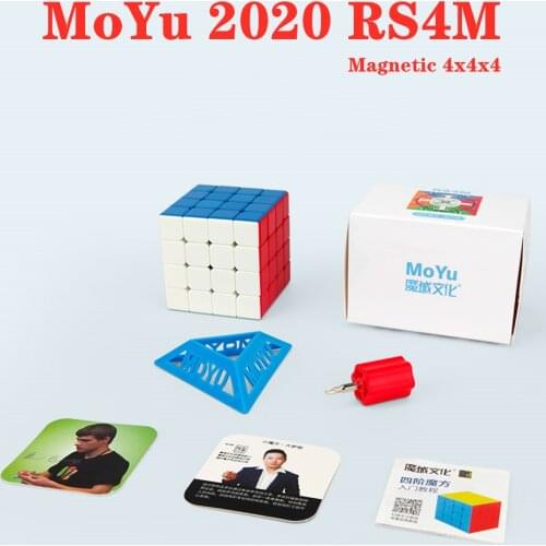 2020 Moyu RS4M Magnetic 4x4x4 speed magic cube 4x4 puzzle cube RS3M Magnet 3x3x3 cubo magico RS4 M RS3 M