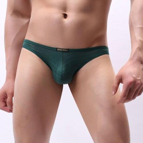 Brave Person New Mens Fashion Underwear Man Sexy U Convex Quick Dry Briefs Gay Mens Briefs Male Cuecas Penis Bikini Underwear