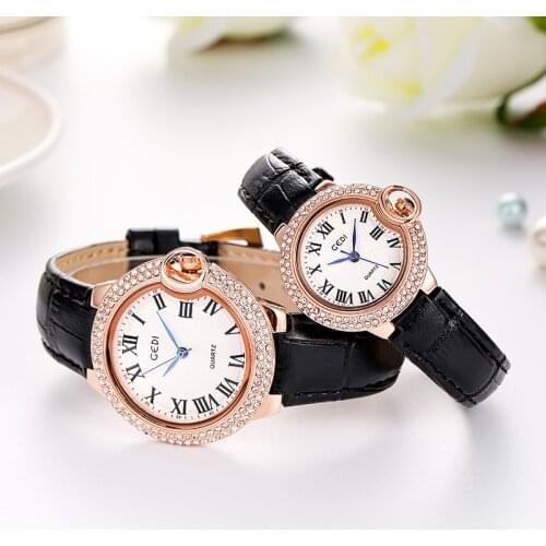 Couple Watch Set GEDI Fashion Quartz Watch Women Top Luxury Brand Quartz Watch Mens Wristwatch For lovers Gift relogio masculin