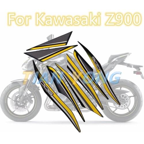 New For Kawasaki Z900 Motorcycle Accessories Sports Car Body Full Kits Decoration protection sticker decal fairing yellow green
