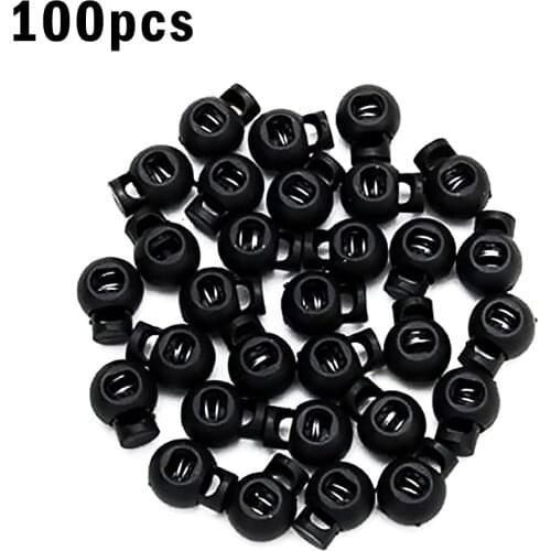 New Round Ball Shaped Cord Locks Spring Toggles Clothes Pants Hats Hoods Plastic Rope Stoppers