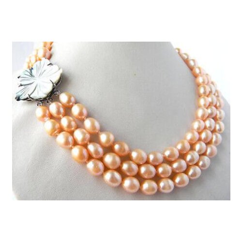 50'' 9-10mm Gray Baroque Freshwater Pearl Necklace