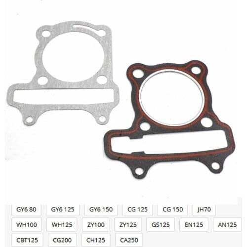 Motorcycle Cylinder Head Gasket For Moped Scooter GY680 GY6125 GY6150 CG125 CG150 CG200 CBT125 ZY100 GS125 CA250 WH125 JH70