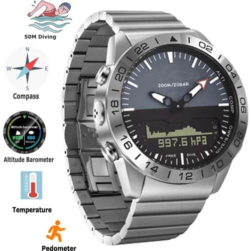 Luxury Smart Watch Swimming Diving Professional Waterproof Digital Watch Altimeter Barometer Compass Business Sports Smartwatch