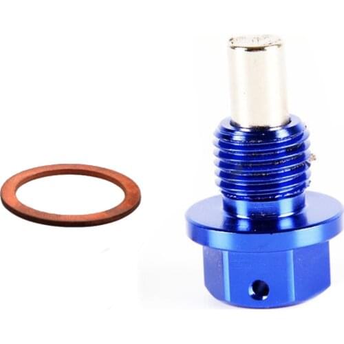 Blue Aluminum Alloy Magnetic Oil Drain Plug Engine Dress Up Oil Sump Drain Plug Nut M12x1.5/1.25/1.75 M14x1.25/1.5 M16x1.5 M20