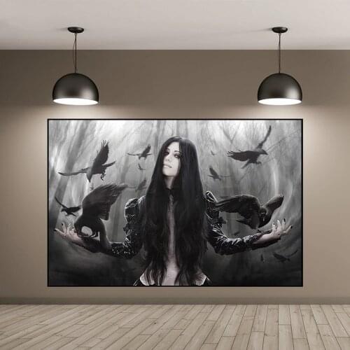 Modern Simple Black and White Dancer Print Poster Decor Angel Girl Oil Canvas Painting Wall Picture Art Home Decoration No Frame