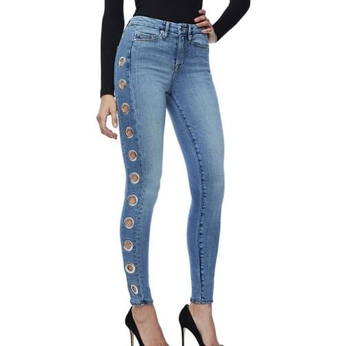 Stylish Jeans Women - Good American Good Legs High Waist Grommet Skinny Jeans 3SZ60098