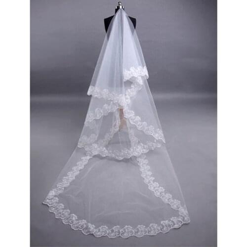 3 M wedding veil Voile mariage lace veil long bridal veil wedding Accessories W0YA