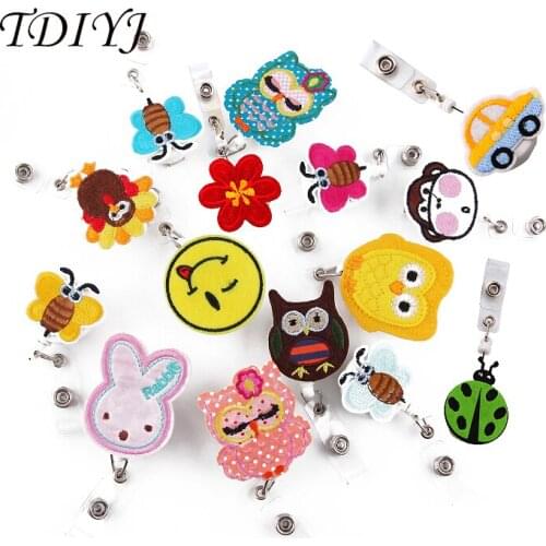 TDIYJ New Arrival Mixed Retractable Pull Key Ring Lanyard ID Card Badge Reel Holder Pendant with Clip for Friends 10pcs/lot
