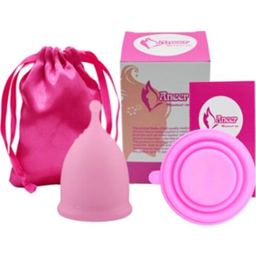 Thermos Women Silica Gel Tumbler Travel Portable Thermal Bottles Lady Period Cup Grade Silicone Menstrual Cup