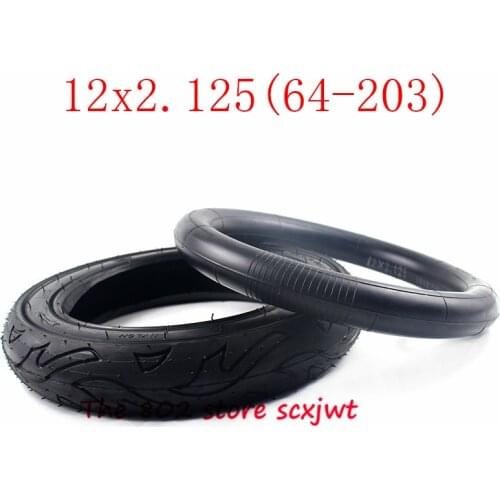 High quality 12x2.125 64-203 inner and outer tire Bike Bicycle Scooter Stroller Tyres inner tube 12 * 2.125 tyres gas scooter