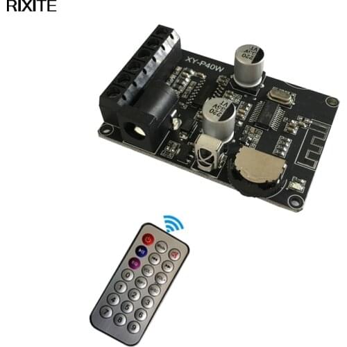 XY-P40W Bluetooth 5.0 Power Amplifier Audio Board Stereo Digital Amplifier Small Stereo AMP Home Theater With Remote Control