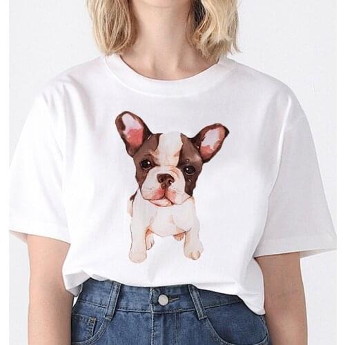 Women Tee Shirts Cute Dogs Print Summer Fashion Women Tops Tees Cartoon Oversized T-shirt Casual Funny Girls Ladies Tshirts