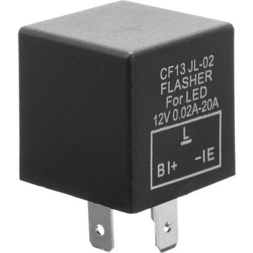 1PC Black 12V 3Pin Car Flasher Relay CF13 JL-02 Fix LED Light Turn Signal Hyper Flash For Car Motorbike Truck Lamp Repair