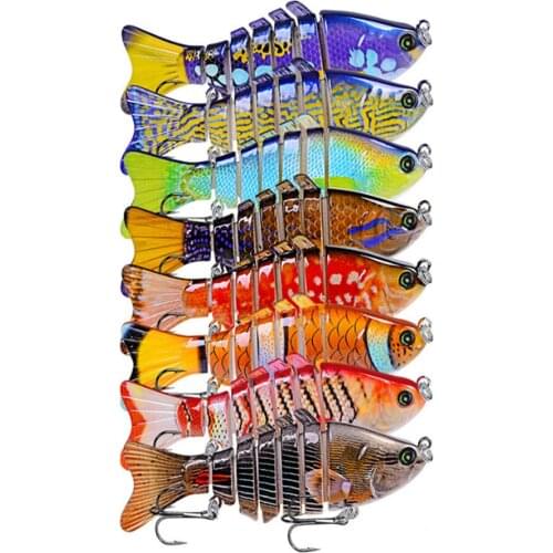 1pcs Multi Jointed Fishing Lure 10cm 15.5g Artificial Hard Bait Bass Swimbait Carp Pike Minnow Lure Wobbler Crankbait Pesca