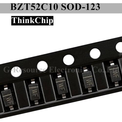 100pcs) BZT52C10 SOD-123 SMD 1206 Voltage Stabilized Diode 10V (Marking WF)
