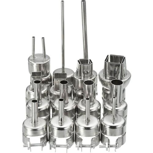 15pcs/Set 852 850 Nozzle Hot Air Stations Gun Rework BGA Stainless Steel Nozzles For Soldering Stations