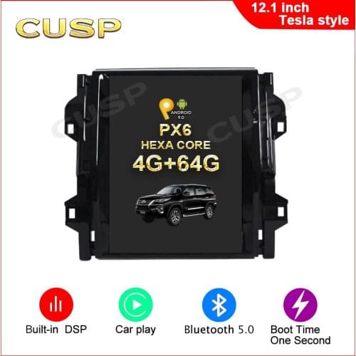 ANDROID CAR GPS Vertical screen For TOYOTA Fortuner 2016- GPS 12.1 inch 6 CORE RAM 4G ROM 64G Car Multimedia DSP CAR NAVIGATION