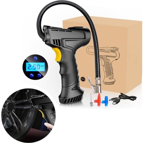 MXLF 120W Car Air Pump Portable Motorcycle Vehicle Tire Inflator Air Compressor Powered by 2000mAh Lithium-ion Battery