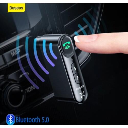 Baseus Car Aux Bluetooth Adapter 3.5mm Jack Audio Bluetooth 5.0 Car Kit Wireless Handsfree Receiver For Phone Transmitter Music