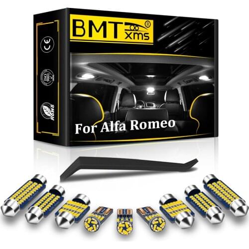 BMTxms Vehicle LED Interior Light Kit Canbus For Alfa Romeo Giulietta Mito Brera GT Spider Giulia 4C Stelvio 147 156 159 166