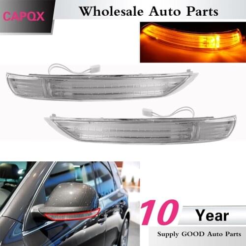 CAPQX 2PCS Side rearview Mirror LED Turn Signal light Lamp blink 7L6 949 102 7L6 949 101 For VW TOUAREG 2007 2008 2009 2010 2011