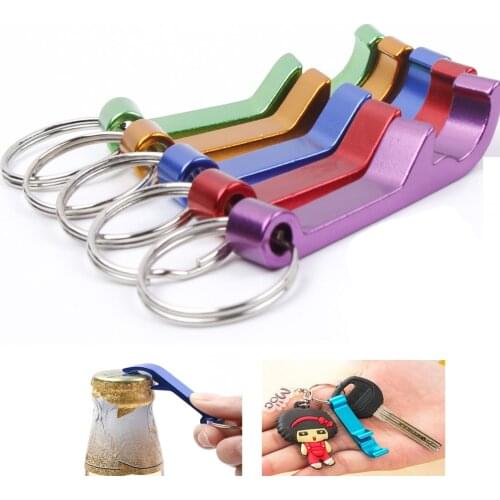 Portable 4 In 1 Bottle Opener Keychain Beer Can Opener Keyring Keychain Metal Beer Bar Tool Kitchen Accessories Wedding Party