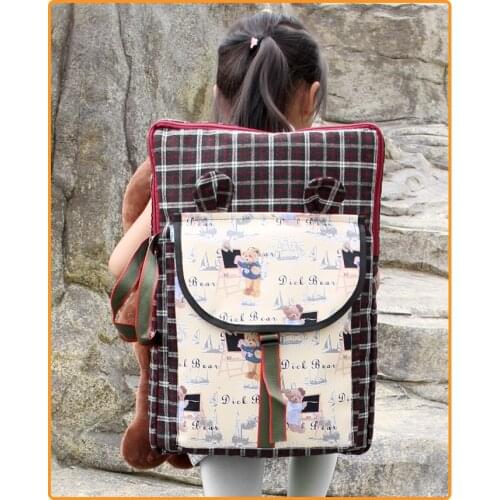British Wind Children Art Bag School Kids Art Supplies Painting Board Bag Foldable Cartoon Cute Art School Bag Drawing Bag