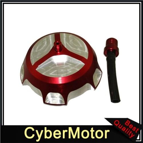 CNC Aluminum Red Gas Fuel Tank Cap Cover For 50cc 70cc 90cc 110cc 125cc 150cc 160cc Dirt Pit Bike XR50 CRF50 Motorcycle