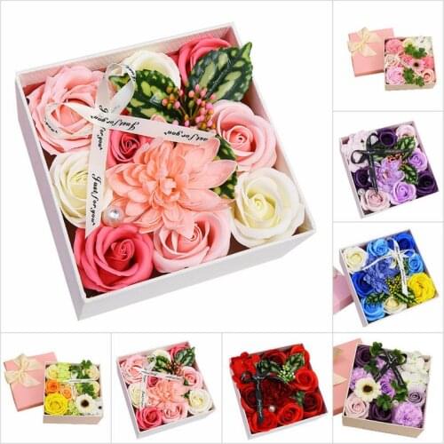 Flower paper box Decoration Carnation Small Square Box Soap Flower Bouquet Mothers Day Customer Feedback Gift Bags