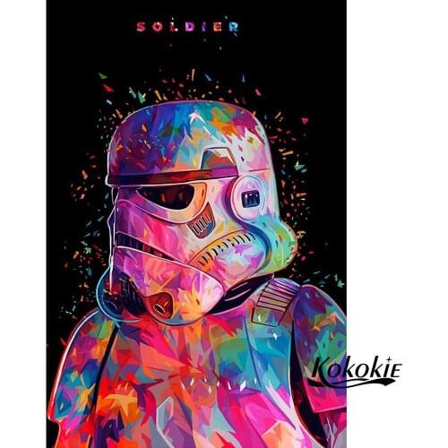 Diy 5D Diamond Painting kit mosaic Full Square/round Alien soldier pattern Picture of Rhinestone embroidery beadwork decoration
